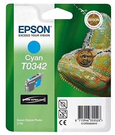Tonersepeti Epson T0342-C13T03424020 Orjinal Mavi Kartuş