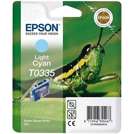 Tonersepeti Epson T0335-C13T03354020 Orjinal Açık Mavi Kartuş