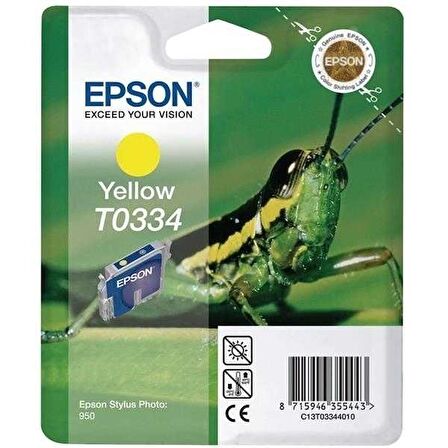 Tonersepeti Epson T0334-C13T03344020 Orjinal Sarı Kartuş