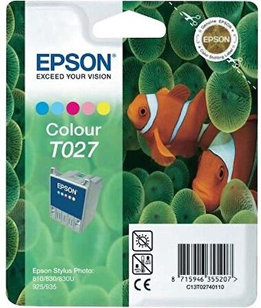 Tonersepeti Epson T027-C13T02740120 Orjinal Renkli Kartuş