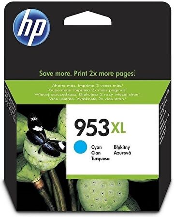 Tonersepeti HP 953XL-F6U16AE Mavi Orjinal Kartuş