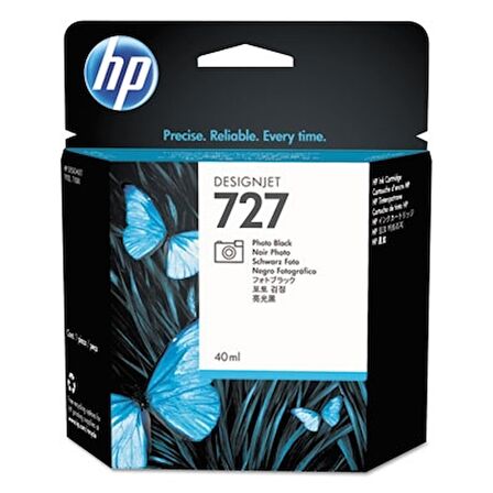 Tonersepeti Hp 727-B3P17A Orjinal Siyah Fotoğraf Mürekkep Kartuş 40 ml