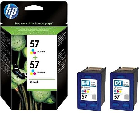 Tonersepeti Hp 57-C9503AE Orjinal Renkli Kartuş 2'Li Paket