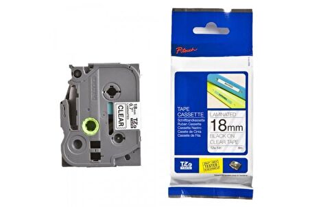 Tonersepeti Brother TZE-141 Siyah Üzerine Şeffaf Laminasyonlu Etiket