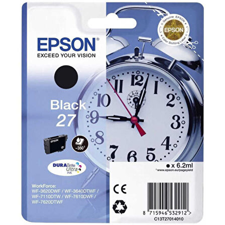 Tonersepeti Epson 27-T2701-C13T27014020 Siyah Orjinal Kartuş