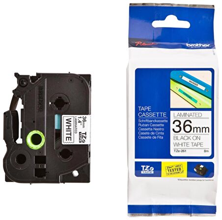 Tonersepeti Brother TZe-261 Siyah Lamine Etiket 36mm