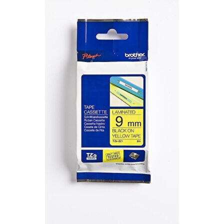 Tonersepeti Brother TZE-621 Sarı Lamine Etiket 9mm