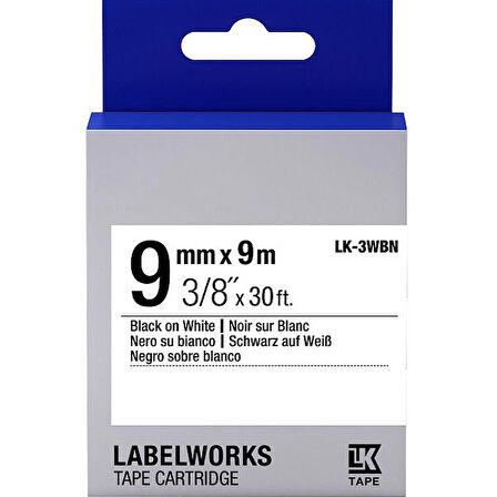Tonersepeti Epson LK-3WBN Muadil Standart Etiket Kartuşu Siyah Beyaz 9 mm C53S653003