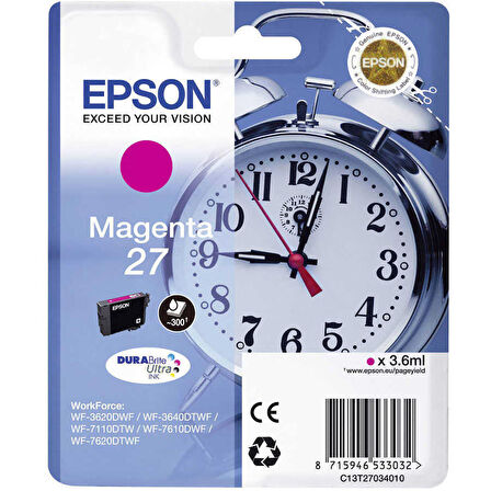 Tonersepeti Epson 27 T2703 Kırmızı Orjinal Kartuş