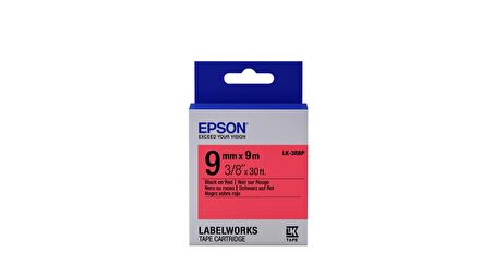 Tonersepeti Epson Pastel LK-3RBP Siyah Kırmızı Orjinal Etiket 9mm C53S653001