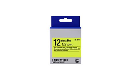 Tonersepeti Epson Floresan LK-4YBF Siyah Sarı Muadil Etiket 12mm C53S654010