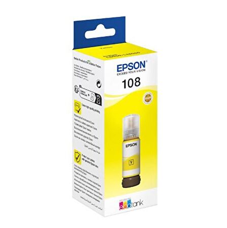 Tonersepeti Epson T09C44 108 Yellow Sarı Şişe Mürekkep T09C44A L18050/L8050