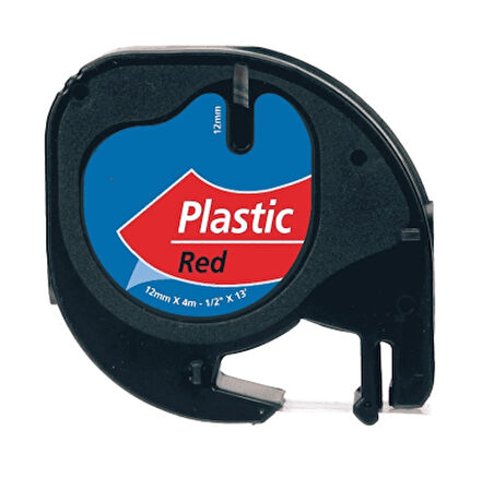 Dymo 59424 Kırmızı Muadil Şerit 12mm x 4m