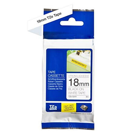 Brother TZE-s241 Beyaz Lamine Muadil Etiket 18mm