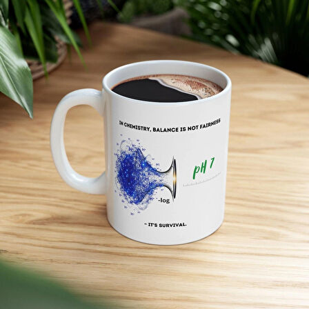 Kimya Temalı Beyaz Kupa Bardak – Kimyacılar ve Bilim Severler İçin Eğlenceli Hediye