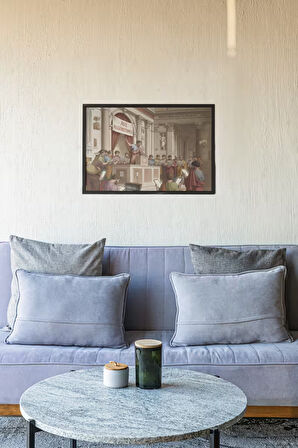 Roma Senatosu Mizahi Çerçeveli Tablo – Ave Algorithmus ve Sosyal Medya Dekoru – 30x42 cm