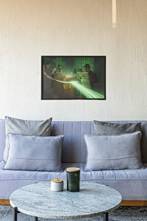 Antik Mısır Siber Güvenlik Çerçeveli Tablo – Mizahi ve Bilim Kurgu Temalı Dekor – 30x42 cm