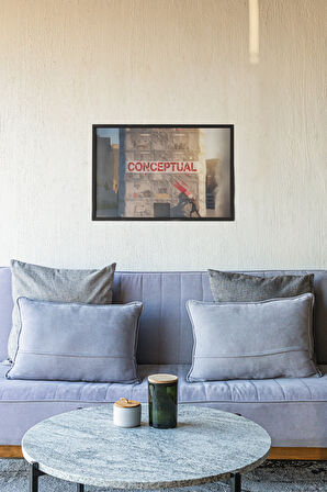 Conceptual Art Çerçeveli Tablo – Modern Mimari Mizah – Ofis Dekoru – Duvar Dekoru – 30x42 cm