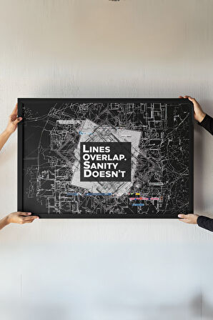 Mimarlara Özel Çerçeveli Tablo–Sanatsal Mimarlık Dekoru–Tasarım Tutkunlarına Özel Hediyelik–30x42 cm