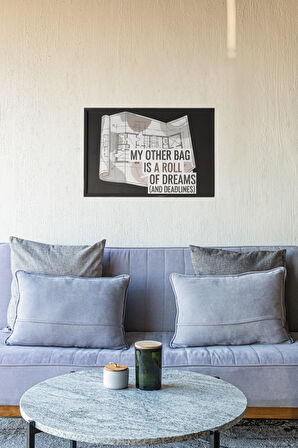 Mimarlara Özel Sanatsal Çerçeveli Tablo – Tasarım Tutkunları için Modern Dekor – 30x42 cm