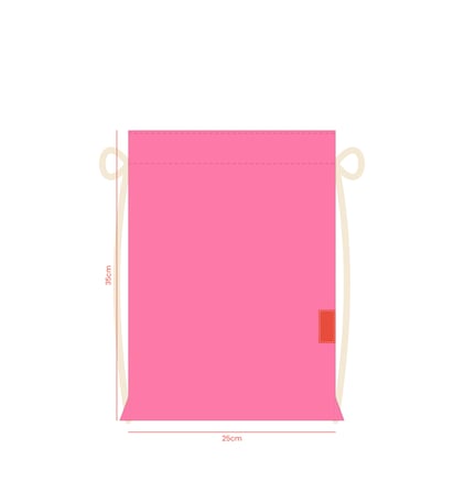 Baghashtag Pembe Mini Sırt Bez Çanta