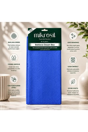 Mikrosil Baklava Desen Bez