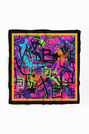 B35 Kadın Pembe The X Desenli 50x50 Bandana DG0823-22