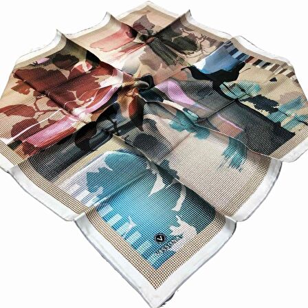 Vissona Tivil Su Yeşili İpek Eşarp DGN50128-41-24