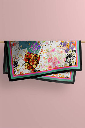 G66 FLOWERS PATCHWORK TASARIMLI BANDANA  DG11971
