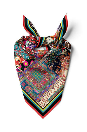 F102 ETNIK PATCWORK TASARIMLI BANDANA DG11976
