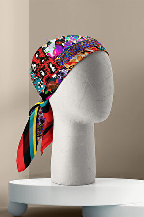F102 ETNIK PATCWORK TASARIMLI BANDANA DG11976