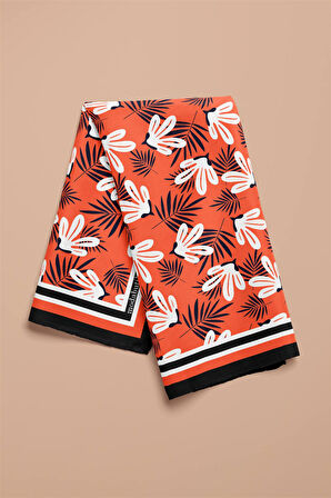 F66 MODERN FLOWERS TASARIMLI BANDANA  DG11984