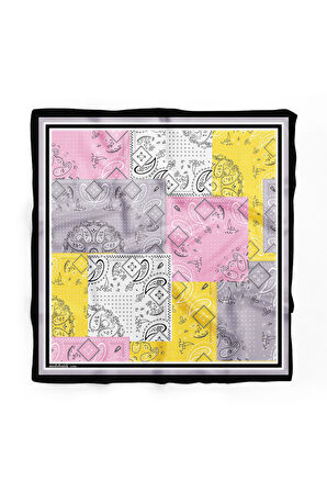 F72 ŞAL TASARIMLI PATCHWORK  BANDANA  DG11986