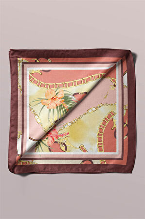 E119 FLOWERS ZİNCİR TASARIMLI BANDANA DG11990
