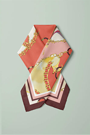 E119 FLOWERS ZİNCİR TASARIMLI BANDANA DG11990