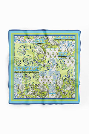 B11 ŞAL DESENLİ PATCHWORK BANDANA DG12001