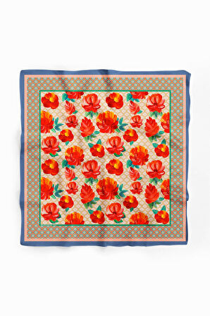 B27  MODERN ÇİÇEKLER TASARIMLI BANDANA