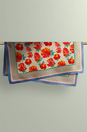 B27  MODERN ÇİÇEKLER TASARIMLI BANDANA