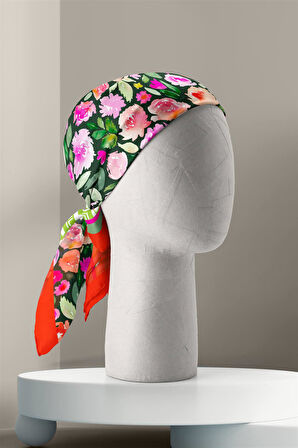 Y93 WATERCOLOR  FLOWERS TASARIMLI BANDANA DG12057