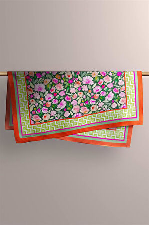 Y93 WATERCOLOR  FLOWERS TASARIMLI BANDANA DG12057