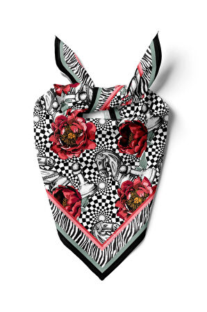 C76 CHECK HORSE  TASARIMLI BANDANA DG12082