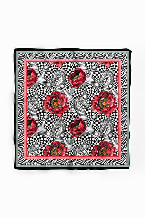 C76 CHECK HORSE  TASARIMLI BANDANA DG12082