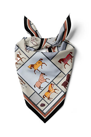 Y53 MODERN HORSE TASARIMLI BANDANA DG12084