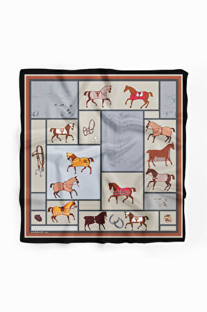 Y53 MODERN HORSE TASARIMLI BANDANA DG12084