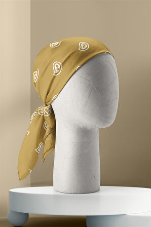 A23 MUSTARD ŞALLI BANDANA DG12189