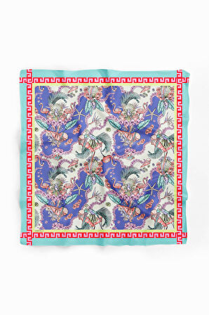 G107 MODERN DENİZ CANLILARI TASARIMLI BANDANA DG12418