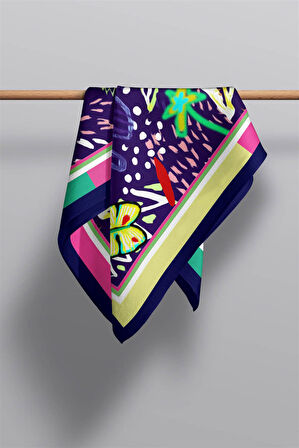 E70 BÜYÜK TROPIC YAPRAKLI MODERN BANDANA DG12455