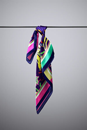 E70 BÜYÜK TROPIC YAPRAKLI MODERN BANDANA DG12455