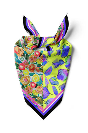G109 OIL PAINT TASARIMLI BANDANA DG12459