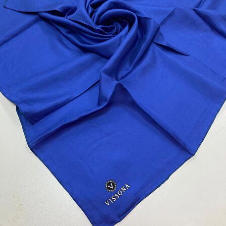 Vissona Tivil Parlament Mavisi İpek Eşarp DGN50327-0419